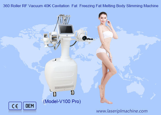 Goede prijs 360 Roller Fat Freezing RF Vacuum 40K Cavitation Velashaping Slimming Machine online