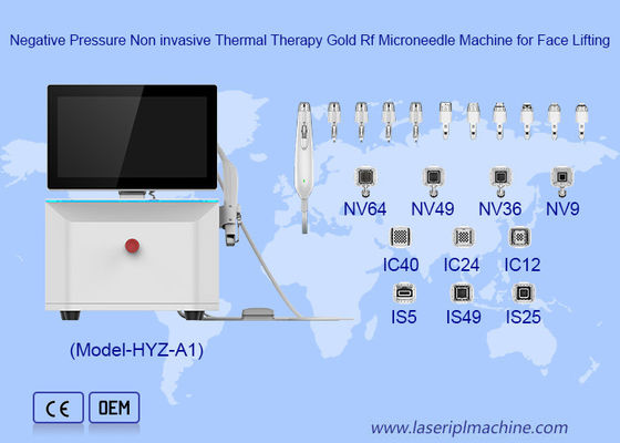 Goede prijs Dubbele frequentie geïsoleerde naald voor anti-aging Face Lifting Gold RF Microneedle Machine online