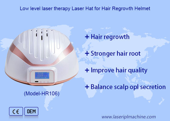 Goede prijs LLLT Laser Dikker Haar Groei 680nm Rood Licht Therapie Haar Teruggroei Helm online