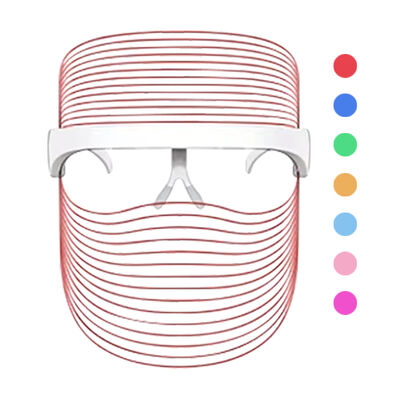 Thuisgebruik Oplaadbare Draadloze 7-Kleur Schoonheid Lichttherapie Led Gezichtsmaskers