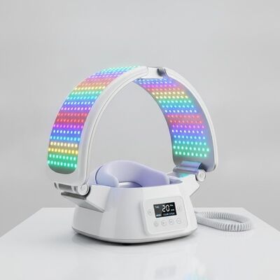 Goede prijs Anti-aging Haarhergroei 273 stuks 7 Kleuren Dubbele PDT LED Lichttherapie Machine Online
